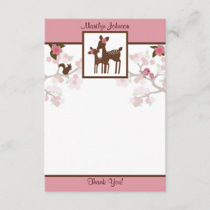 Willow Deer Baby and Mummy Thank You card 3.5"x5"