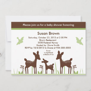 Willow Deer Baby Shower Invitation So Cute