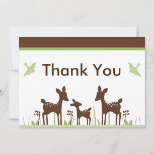 Willow Deer Baby Shower Thank You Card
