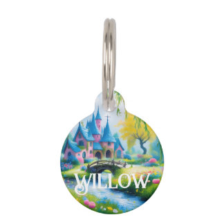 Willow Fantasy Art Castle Willow Tree Personalized Pet Tag