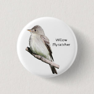Willow Flycatcher 3 Cm Round Badge