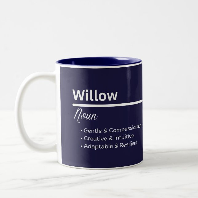 Willow Girl Personalized Name Meaning Mug (Left)