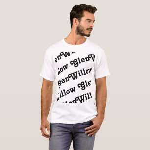 Willow Glen repeat pattern retro letters san Jose  T-Shirt