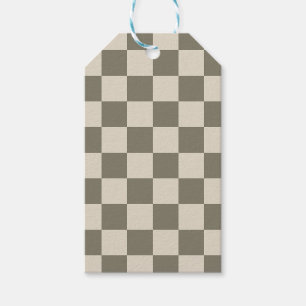 Willow Grey and Bone Chequerboard Gift Tags