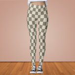Willow Grey and Bone Chequerboard Leggings<br><div class="desc">Willow Grey and Bone Chequerboard</div>