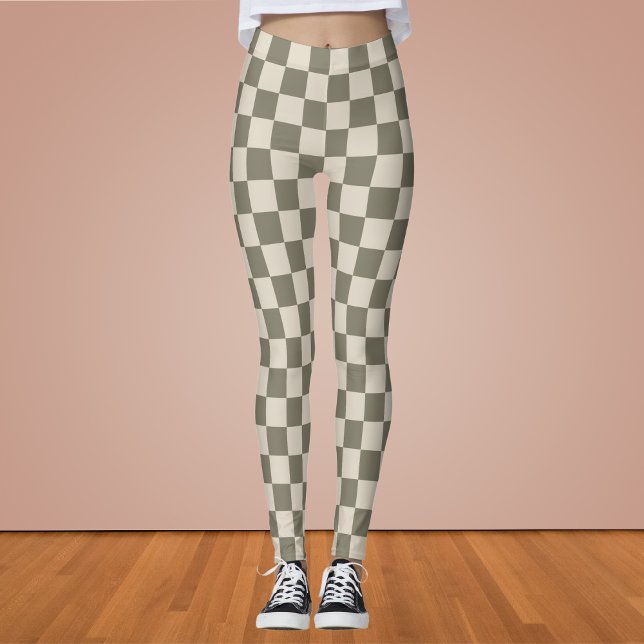 Willow Grey and Bone Chequerboard Leggings (Creator Uploaded)
