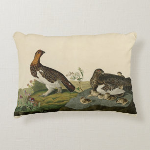 Willow Grous (Grouse) - Audubon's Birds of America Decorative Cushion