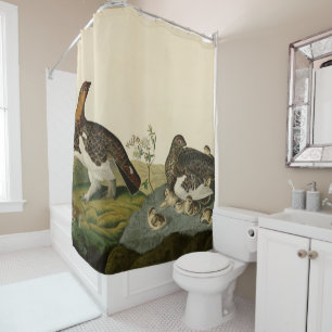 Willow Grous (Grouse) - Audubon's Birds of America Shower Curtain