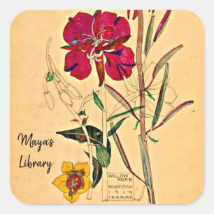 Willow Herb by Charles Mackintosh Square Sticker