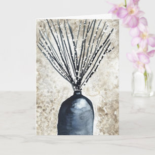 Willow in vase watercolor Card