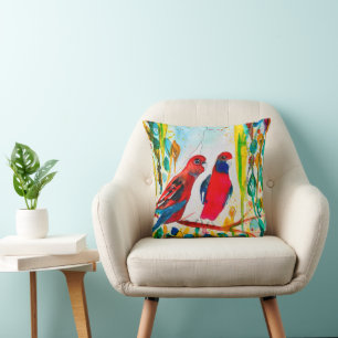  Willow in vase watercolor Cushion