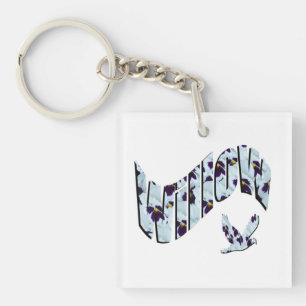 Willow, Ladies Name, Floral Logo, Key Ring