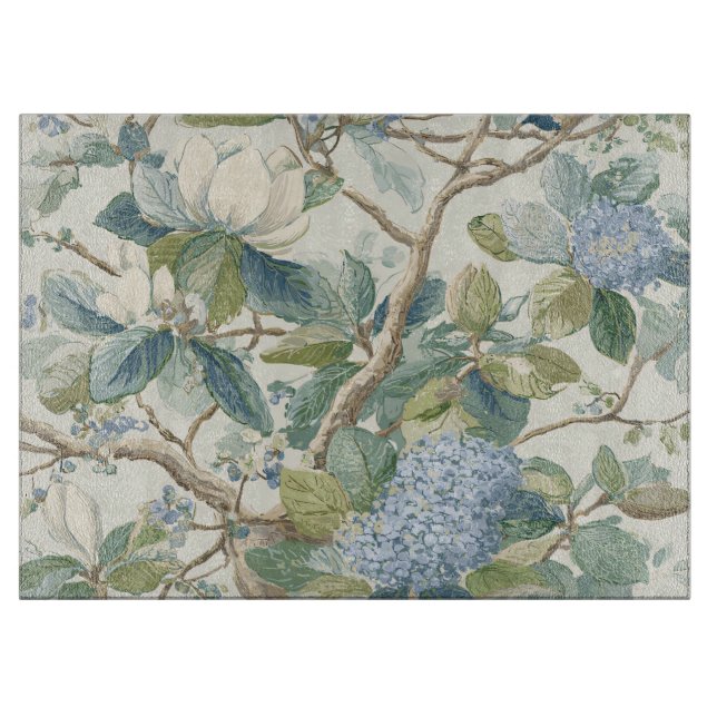 Willow Little Magnolia Wallpaper Floral Coastal Cutting Board (Front)