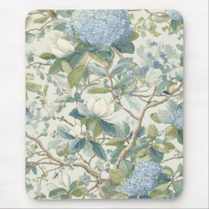 Willow Little Magnolia Wallpaper Floral Coastal Mouse Mat