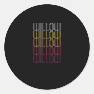 Willow Name Gift Personalised First Name Classic Round Sticker