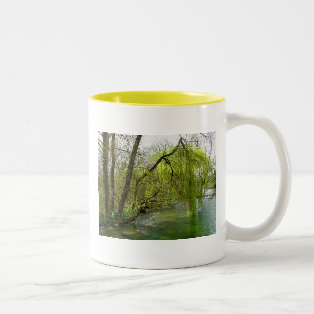 Willow on the River Test Two-Tone Coffee Mug (Right)