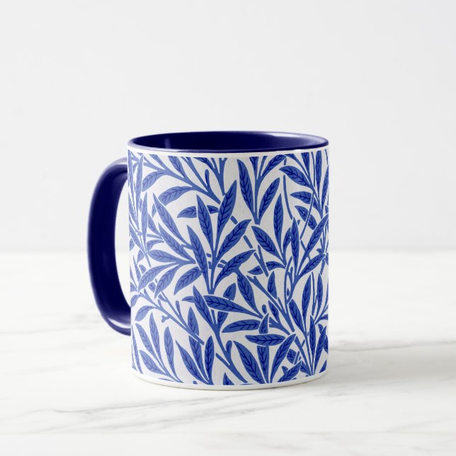 Willow Pattern, William Morris Coffee Mug (Front Left)