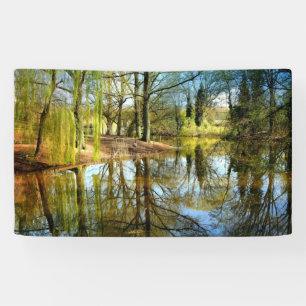 Willow Pond Water Reflection Banner