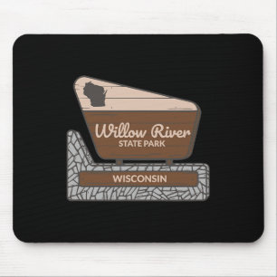 Willow River State Park Wisconsin Welcome Sign Vac Mouse Mat