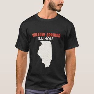 Willow Springs Illinois USA State America Travel I T-Shirt