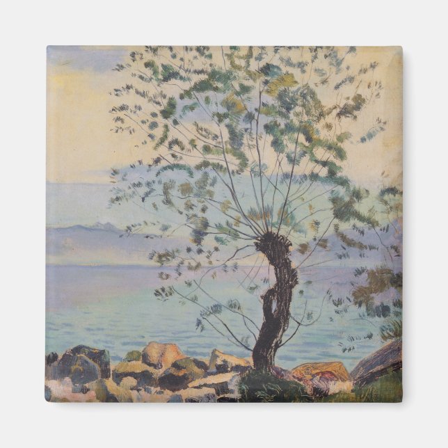 Willow Tree by the Lake (Swiss Landscape) Magnet (Front)