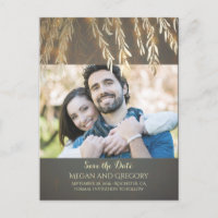 Willow Tree Gold Vintage Photo Save the Date