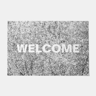 Willow tree leaves. Abstract art of Nature Doormat