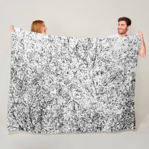 Willow tree leaves. Abstract art of Nature Fleece Blanket