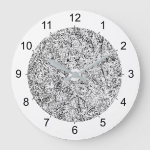 Willow tree leaves. Abstract art of Nature Large Clock
