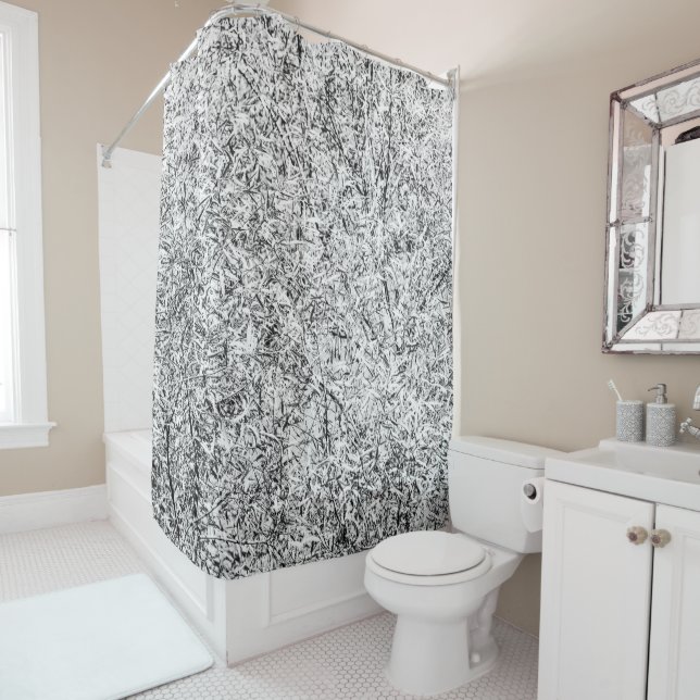 Willow tree leaves. Abstract art of Nature Shower Curtain (In Situ)