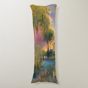 Willow tree of the future at sunset  Body Cushion