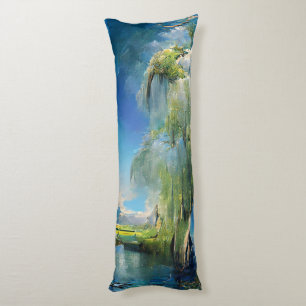  Willow tree to the sky Abstract  Body Cushion