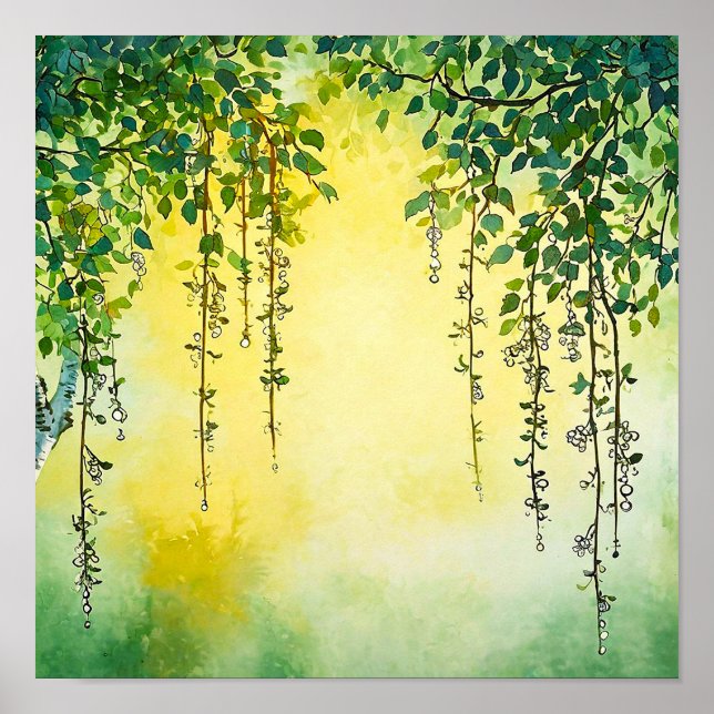 ًWillow tree watercolor Poster (Front)