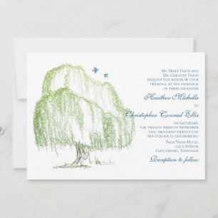 Willow Tree Wedding Invitation