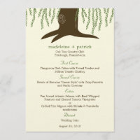 Willow Tree Wedding Menu Card