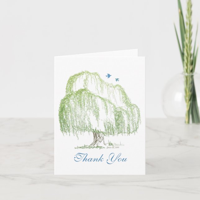Willow Tree Wedding Thank You Cards (Front)