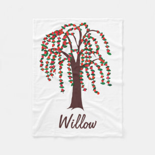 Willow Tree with Hearts - Customisable Fleece Blanket