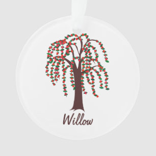 Willow Tree with Hearts - Customisable Ornament