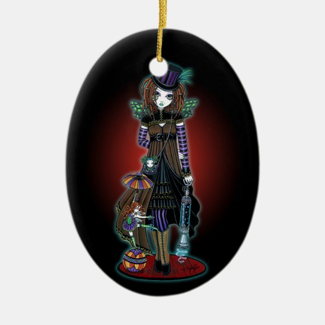 "Willow" Victorian Steampunk Circus Faery Ornament (Front)