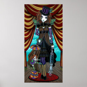 "Willow" Victorian Steampunk Circus Faery poster