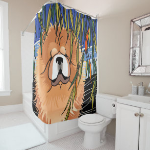 WILLOW WIND - Chow shower curtain