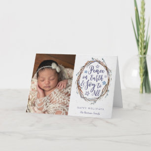 Willow Wreath Folded Holiday Card