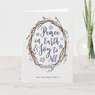 Willow Wreath Holiday Greeting Card