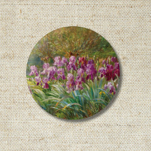 Willows and Irises by a Creek 3 Cm Round Badge