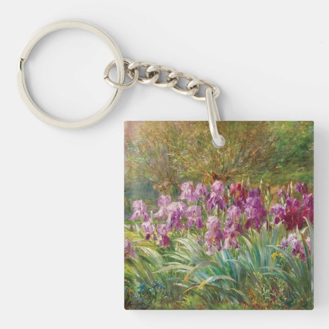 Willows and Irises by a Creek Key Ring (Front)
