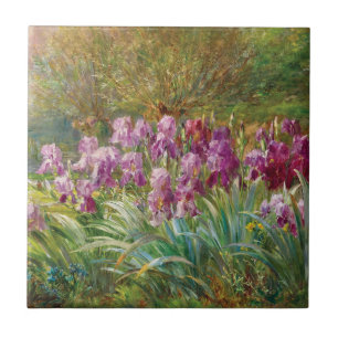 Willows and Irises by a Creek Tile