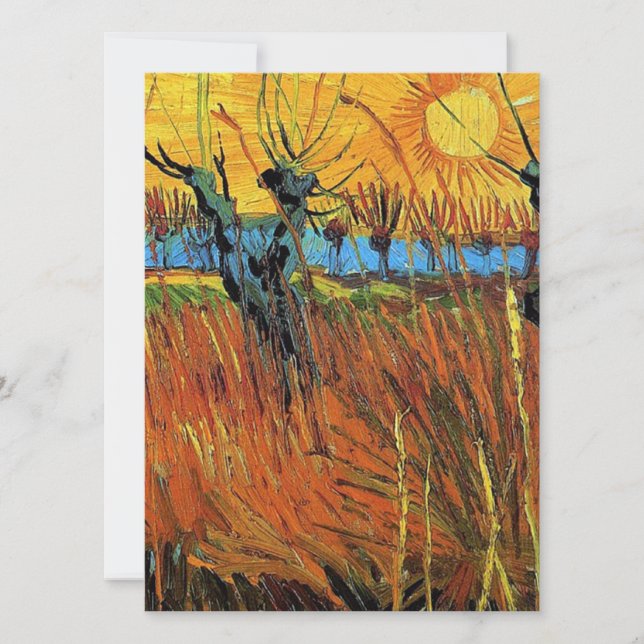 Willows at Sunset by Vincent van Gogh. (Front)