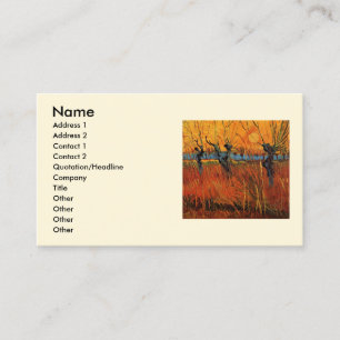 Willows at Sunset by Vincent van Gogh Business Card