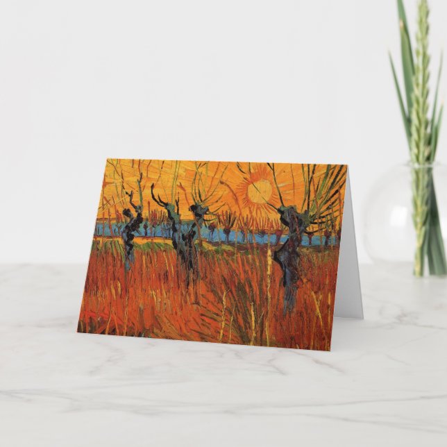 Willows at Sunset by Vincent van Gogh Card (Front)