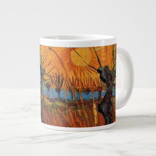 Willows at Sunset by Vincent van Gogh Large Coffee Mug